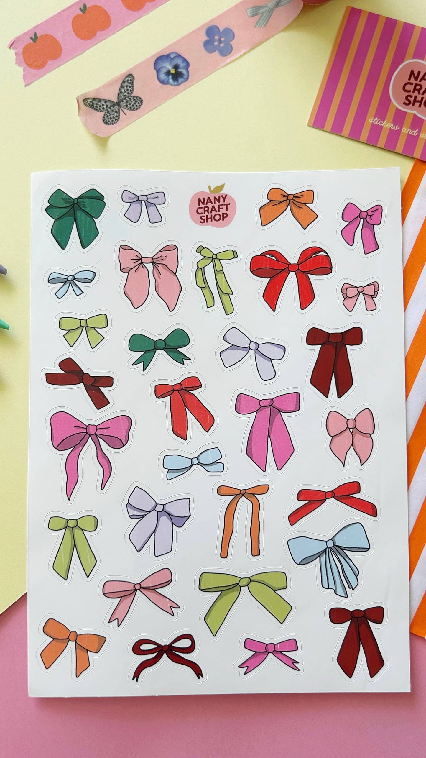 Planche de stickers - Noeuds multicolores