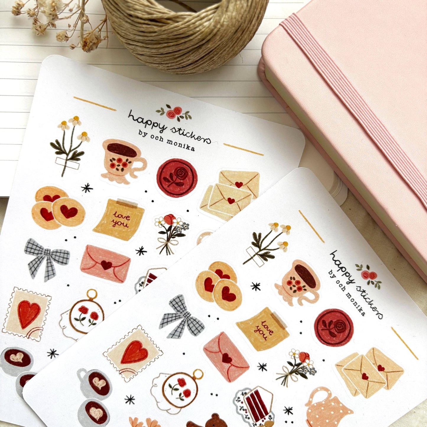 Planche de stickers - Sweet Love