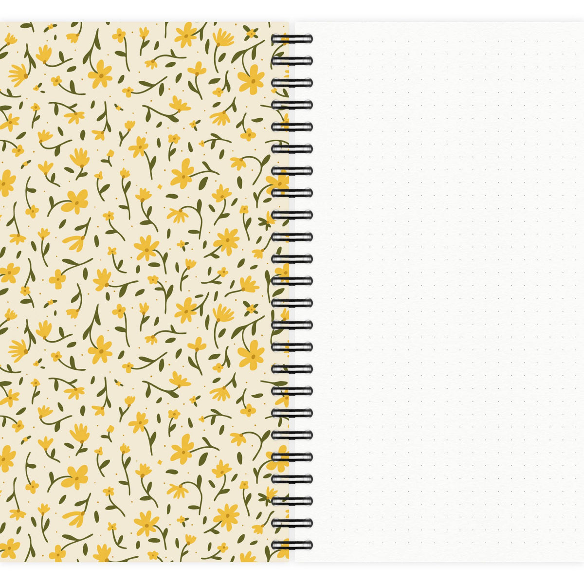 Carnet à spirale vierge - Floral bohème
