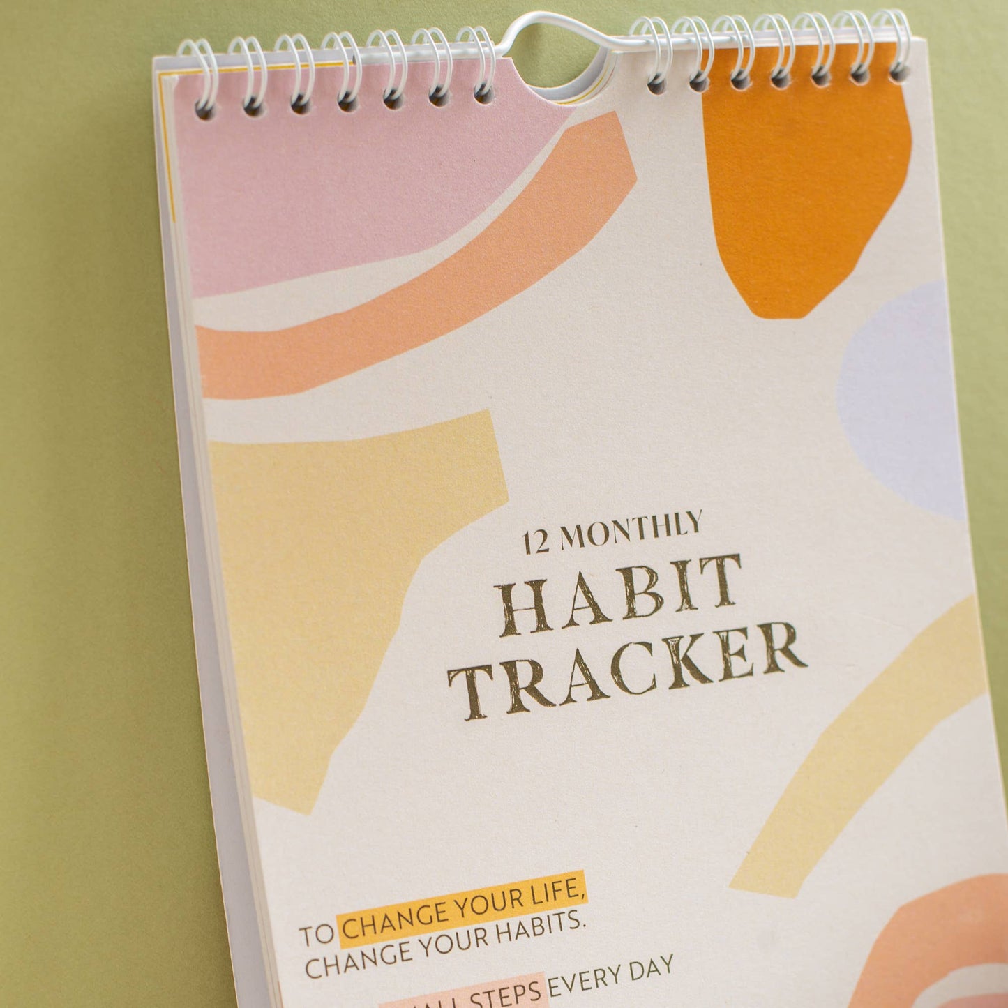 Habit Tracker 12 mois - Pastel Organic