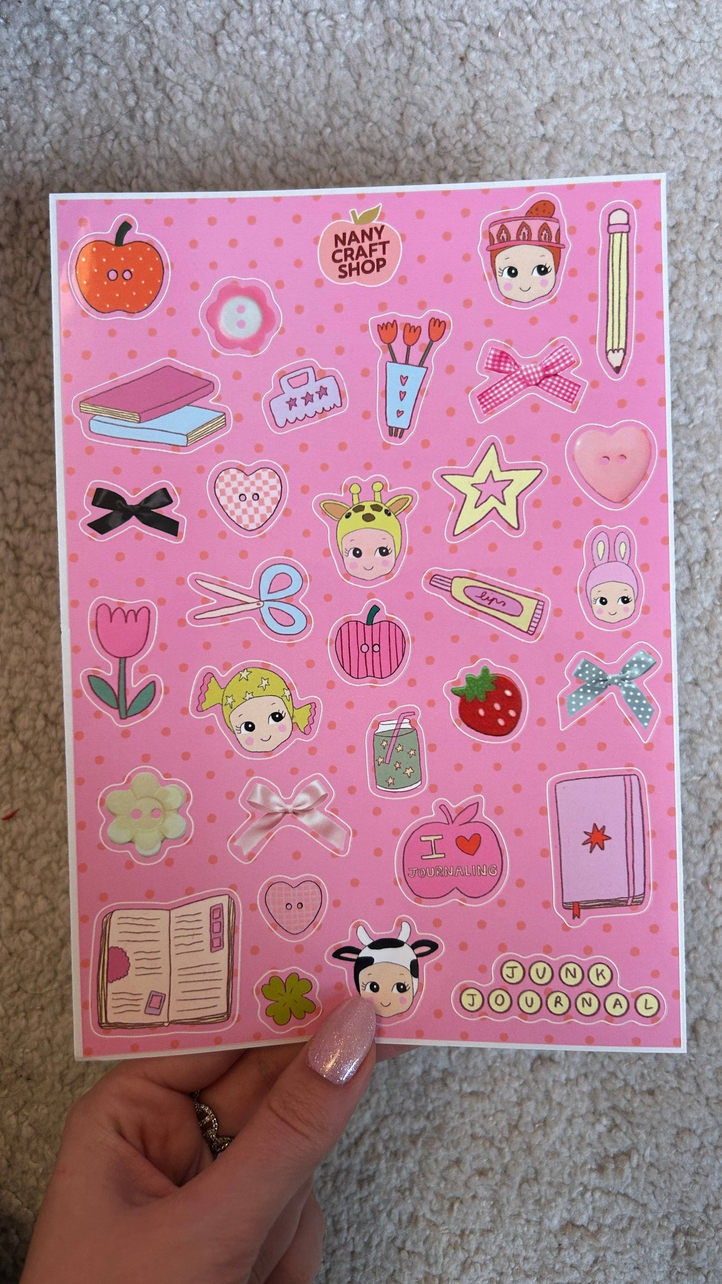 Planche de stickers - Anniversaire Nany