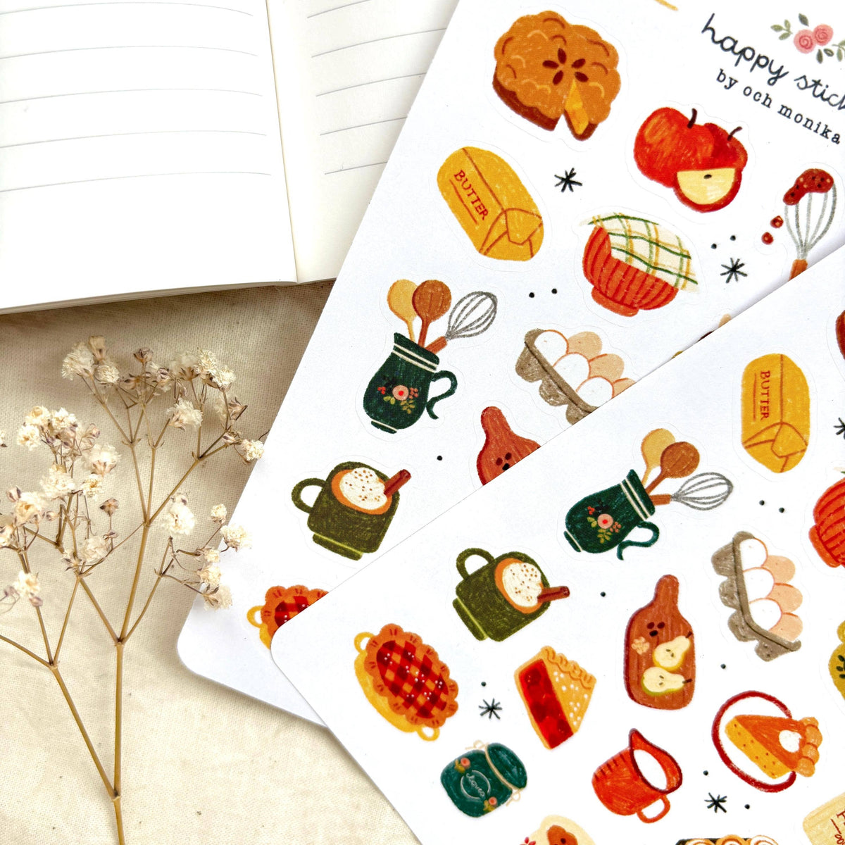 Planche de sticker - Pâtisserie d'automne