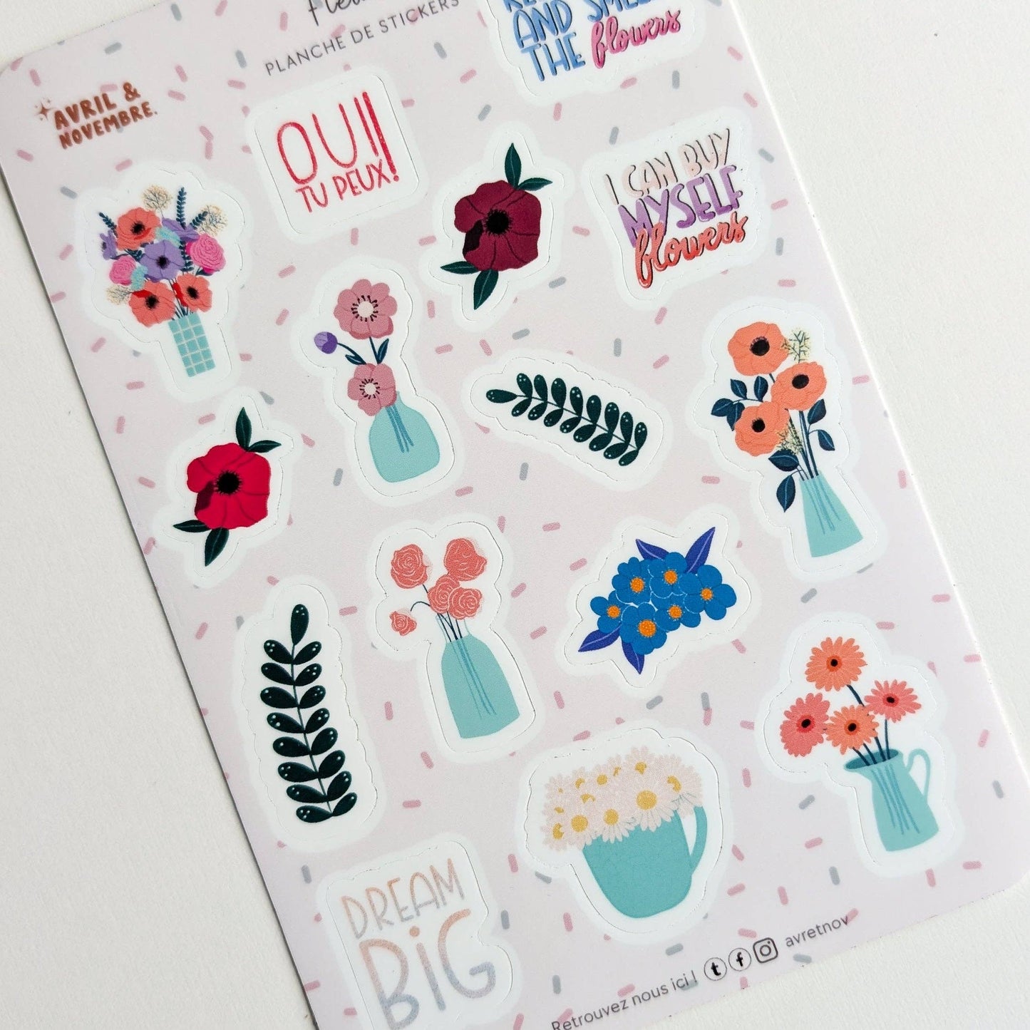 Planche de Stickers - Fleurs