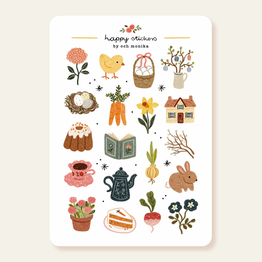 Planche de stickers - Début de printemps