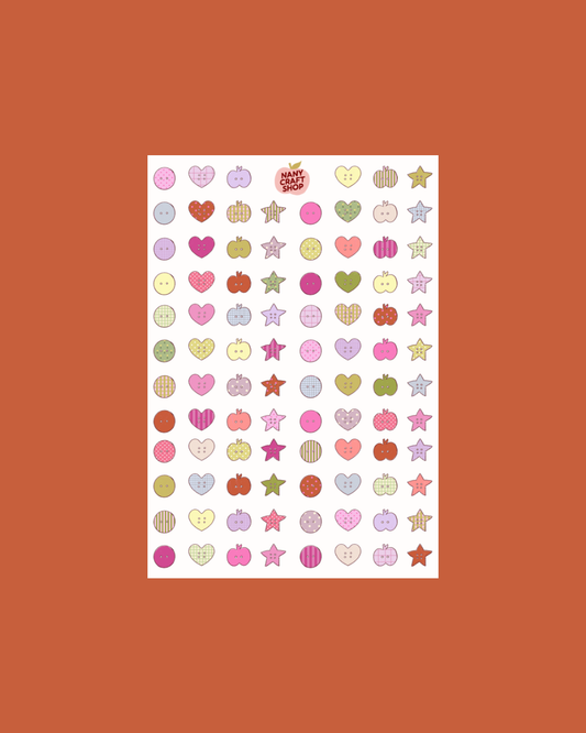 Planche de stickers - Mini Boutons