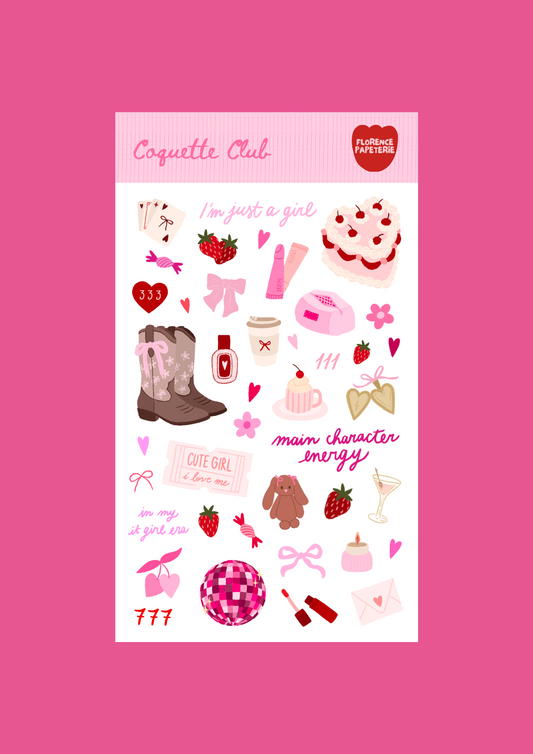 Planche de stickers - Coquette Club