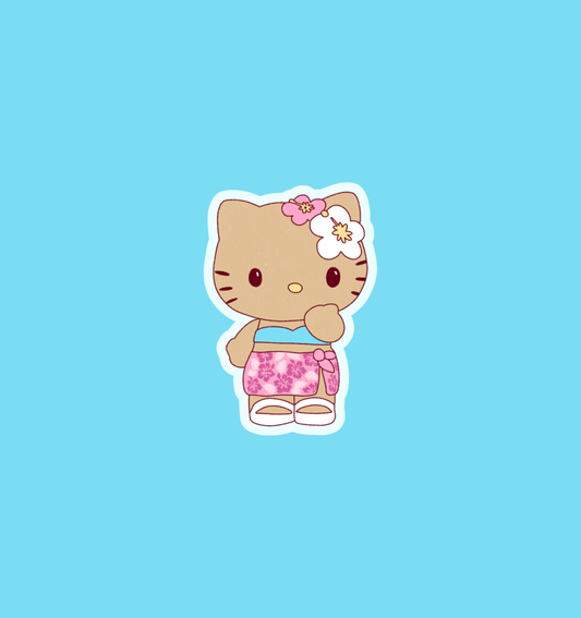 Sticker - Kitty Hawaïenne
