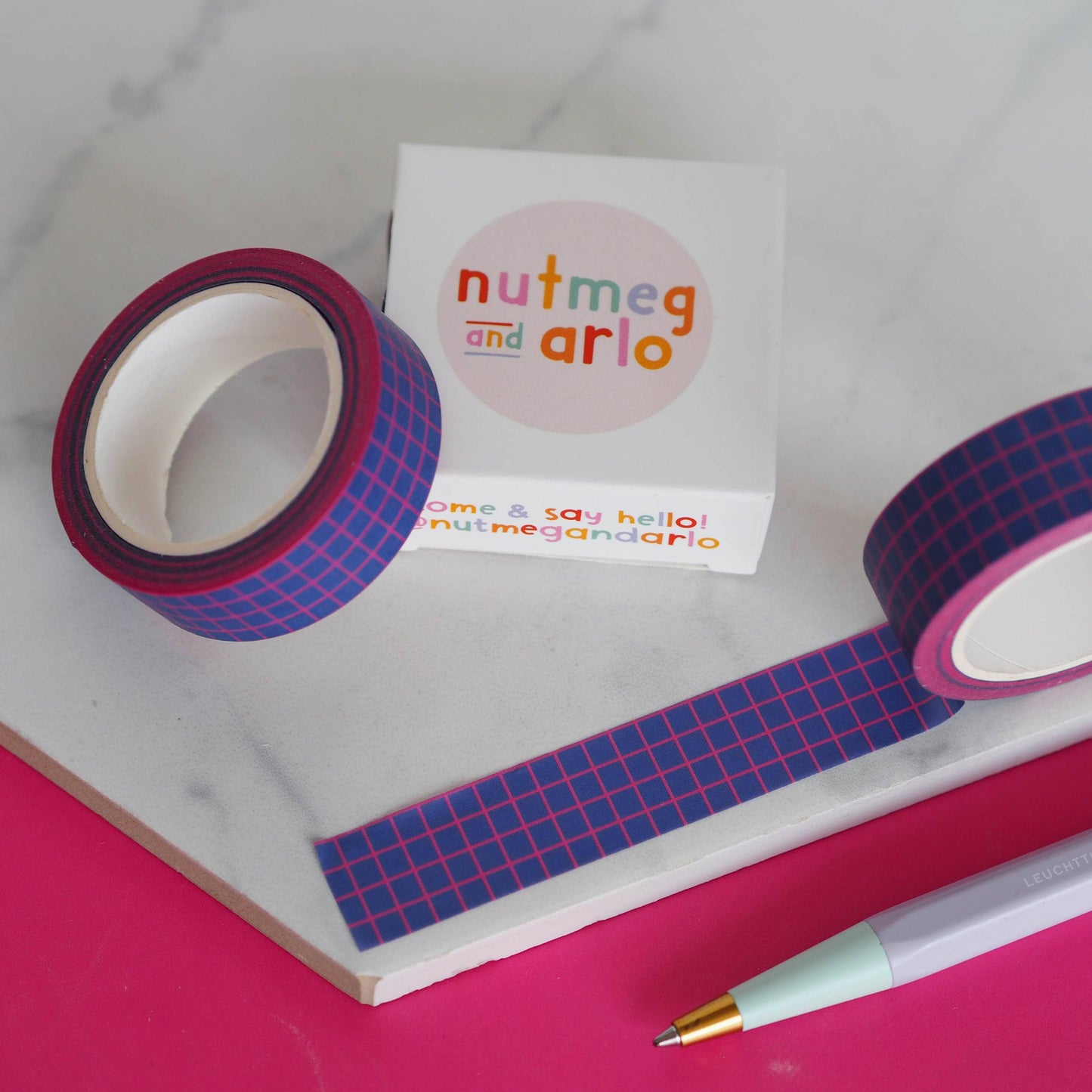 Washi Tape - Blue Grid