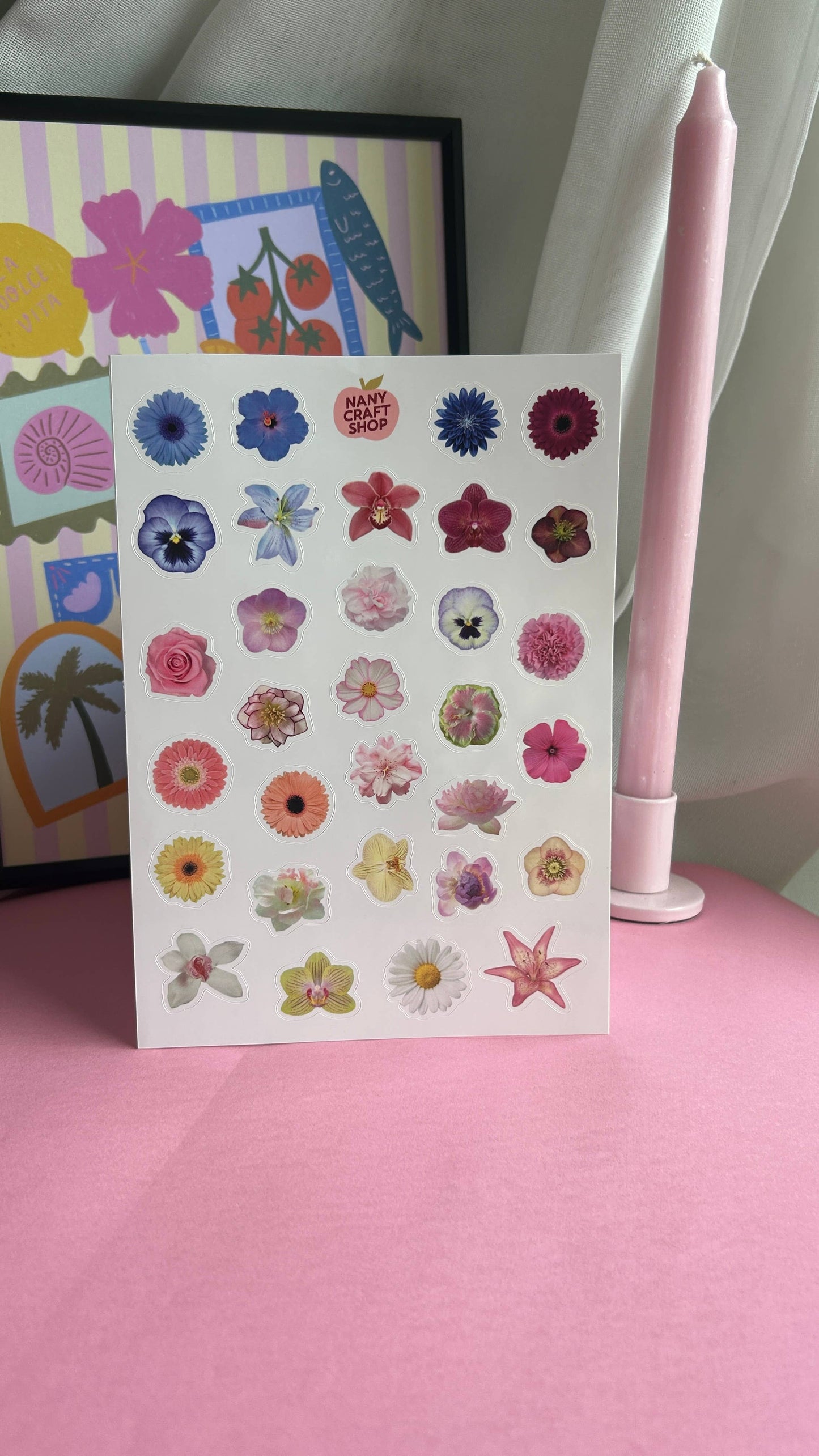 Planche de stickers - Jolies fleurs