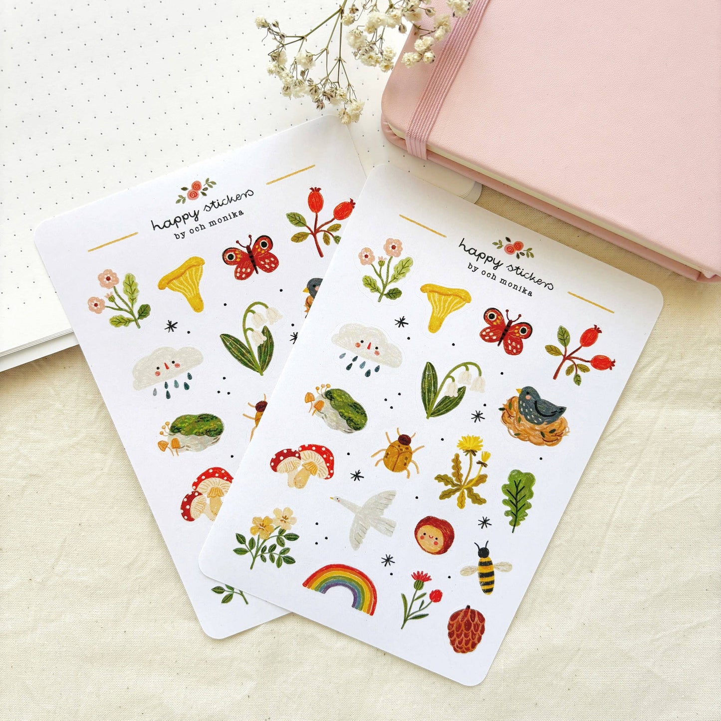 Planche de stickers - Nature