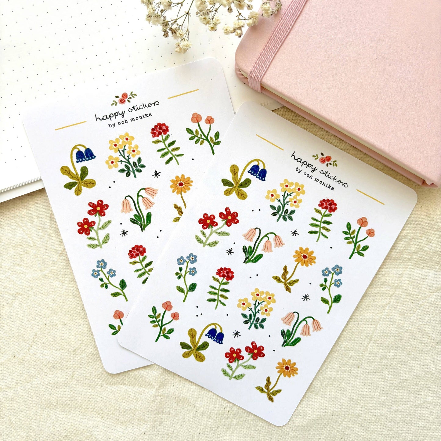 Planche de stickers - Fleurs