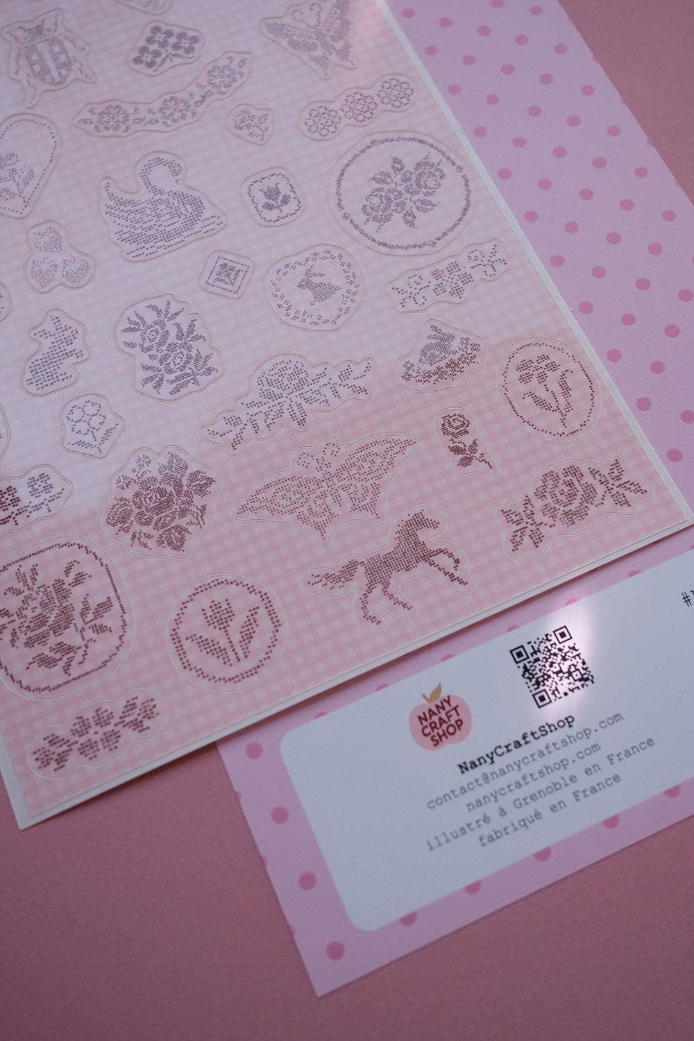 Planche de stickers - Broderie