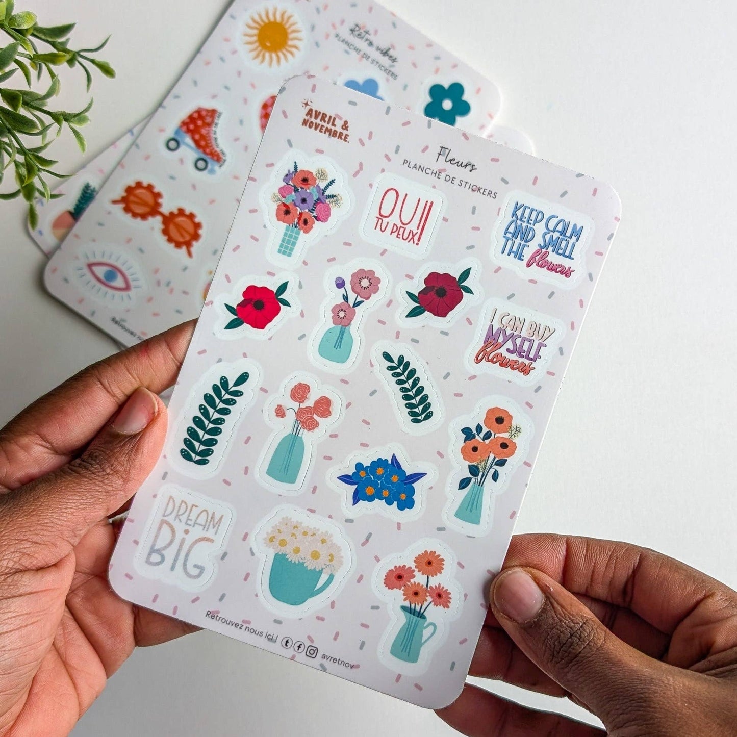 Planche de Stickers - Fleurs