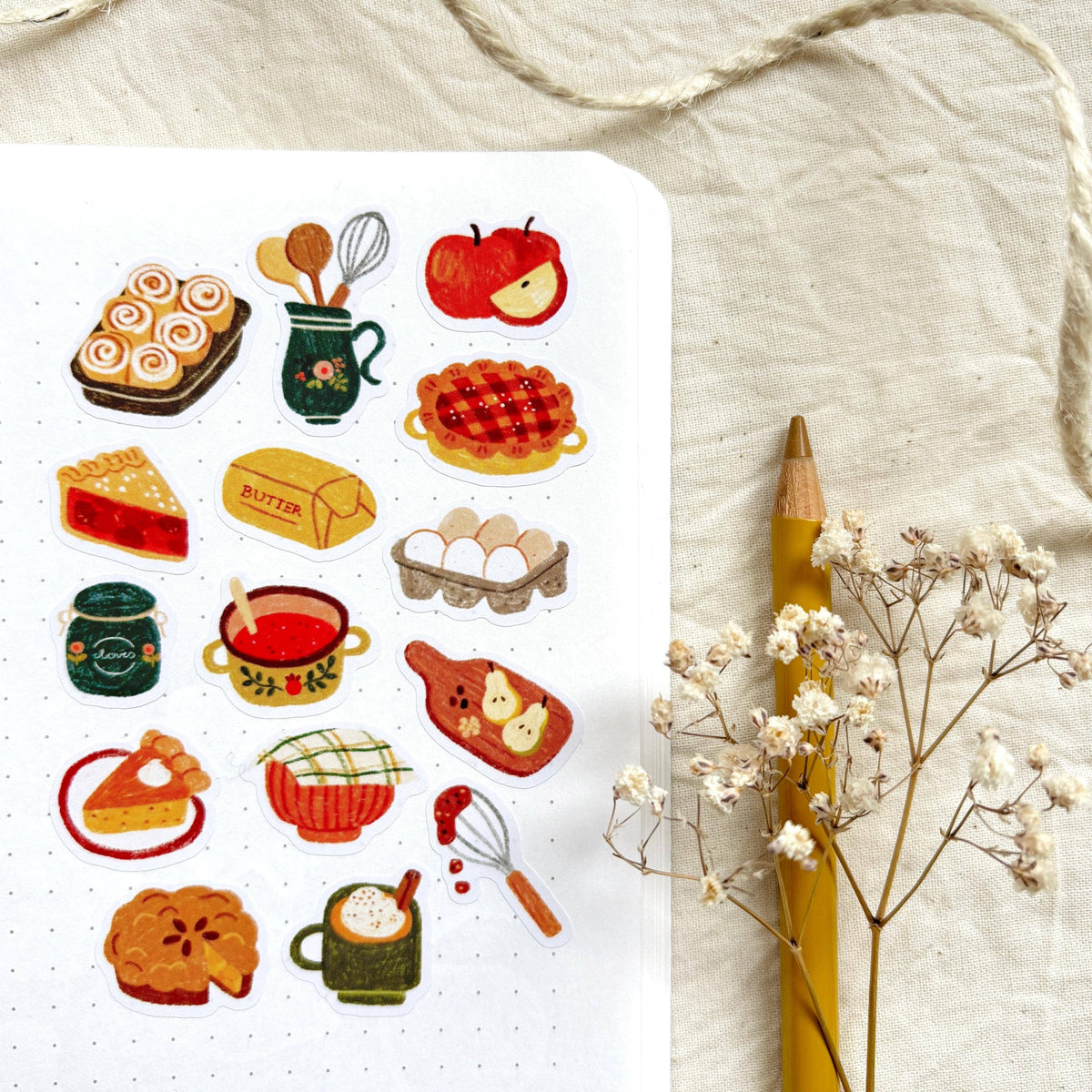 Planche de sticker - Pâtisserie d'automne