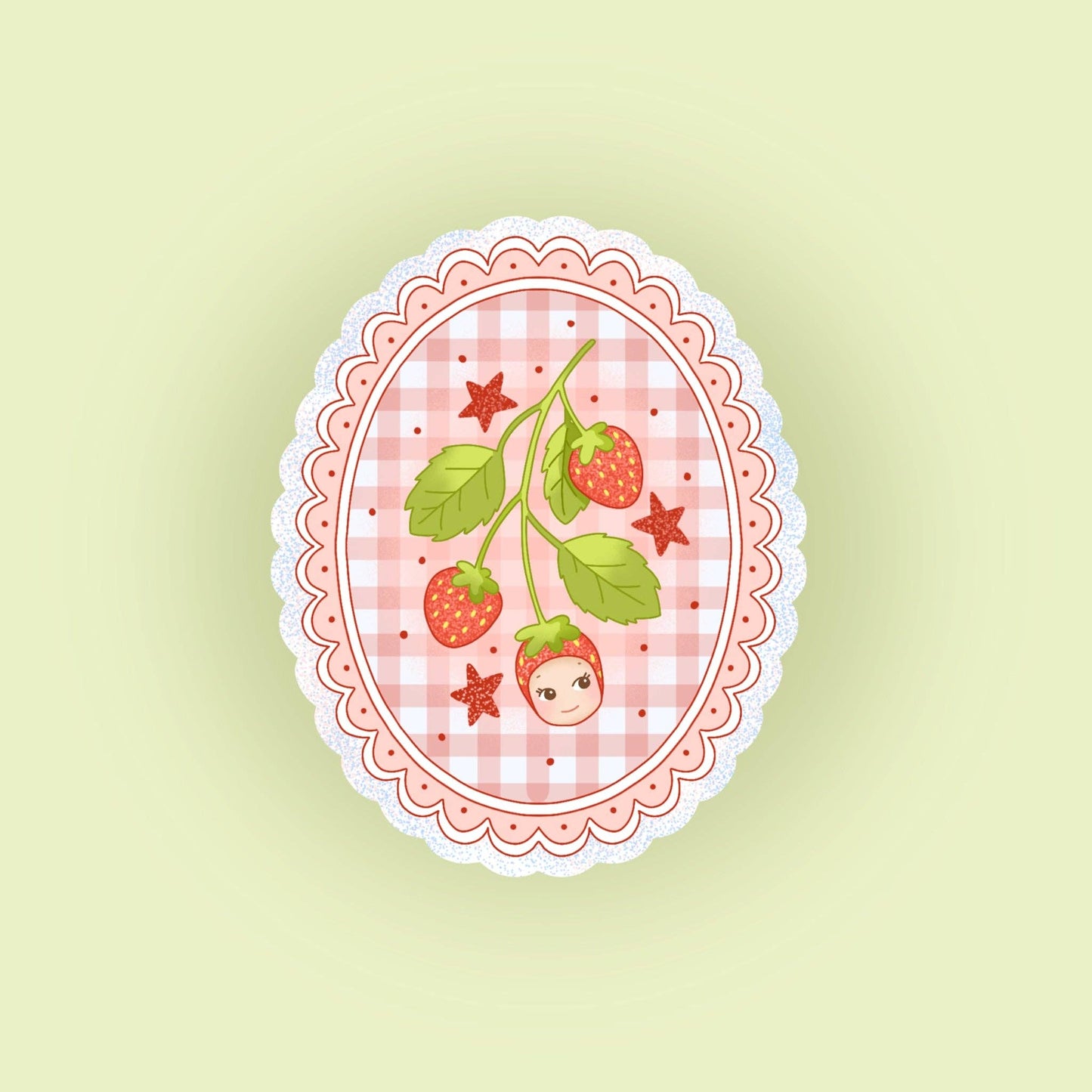 Sticker - Médaillon Fraise