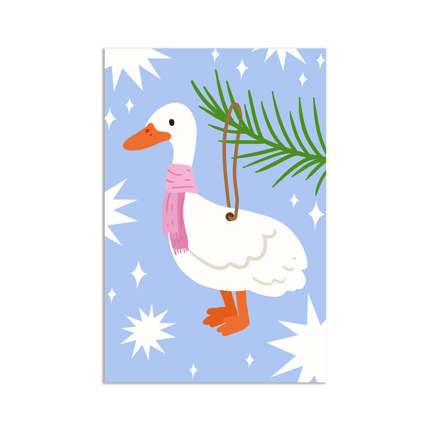 Mini-carte - Oie de Noël