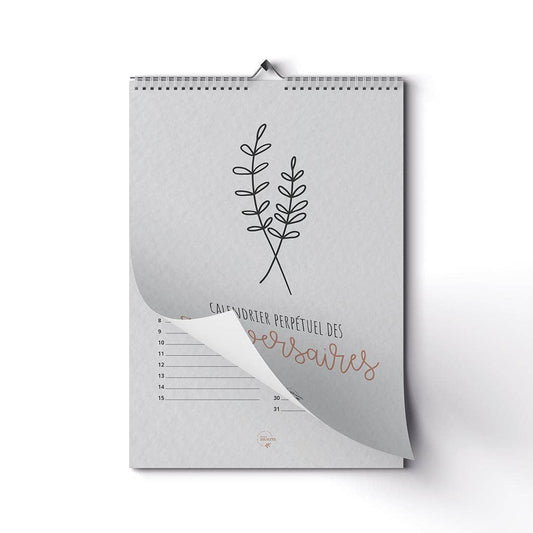 Calendrier perpétuel des anniversaires - Fleurs