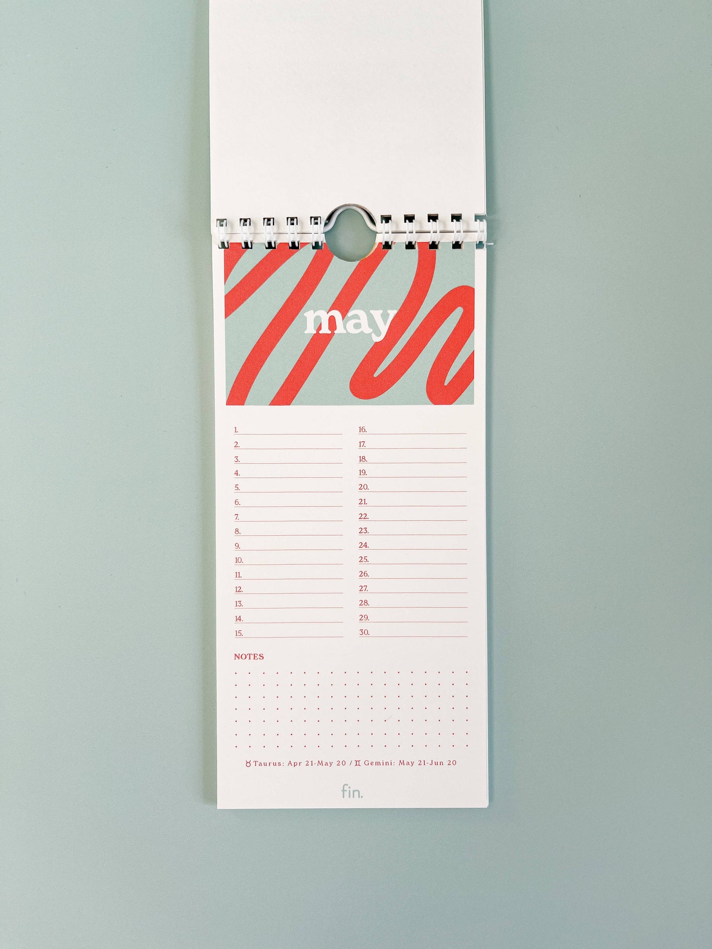 Calendrier perpétuel - Fin studio