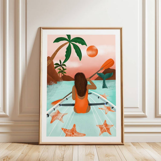Affiche - Été en kayak