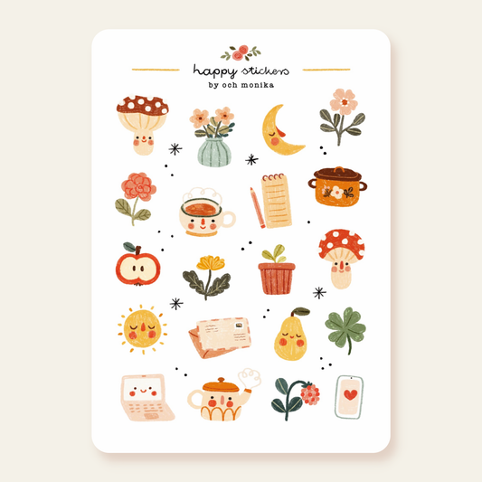 Planche de stickers - Cottagecore II