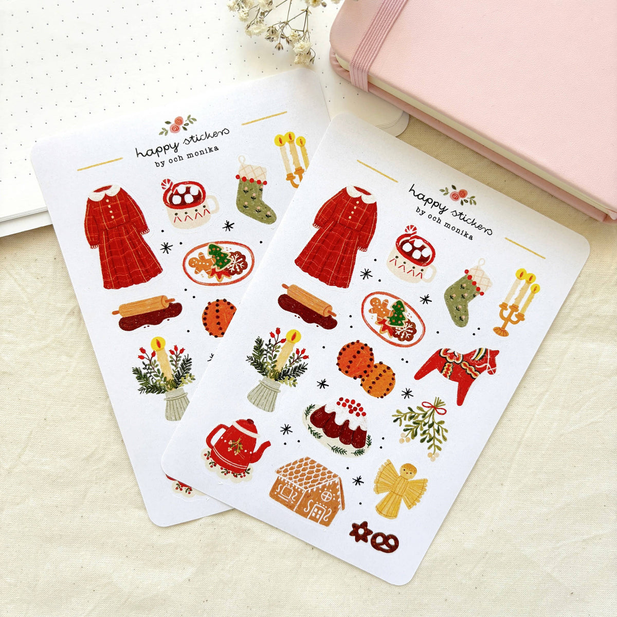 Planche de stickers - Temps de Noël