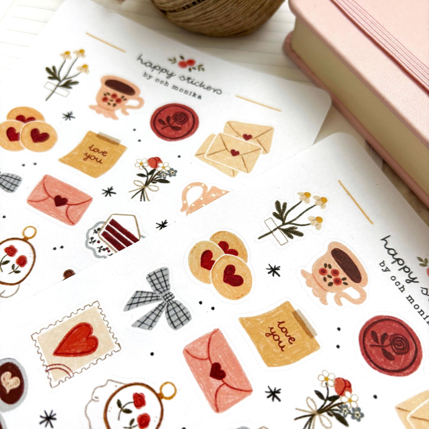 Planche de stickers - Sweet Love