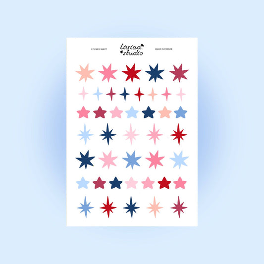 Planche de stickers - Étoiles