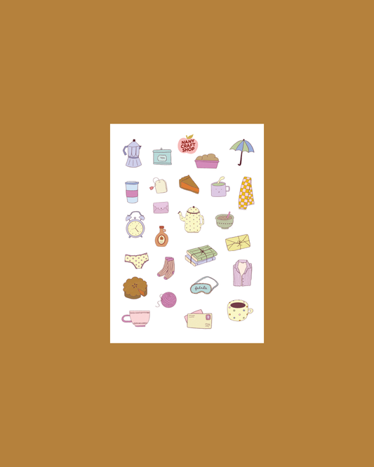 Planche de stickers - Cosy automne