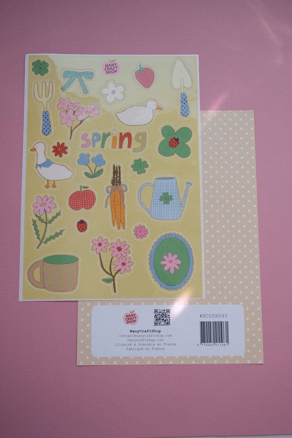 Planche de stickers - Jardin de printemps