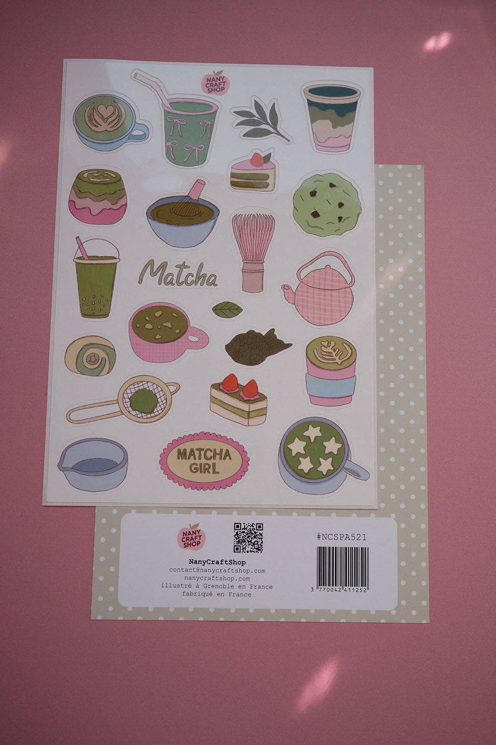 Planche de stickers - Matcha