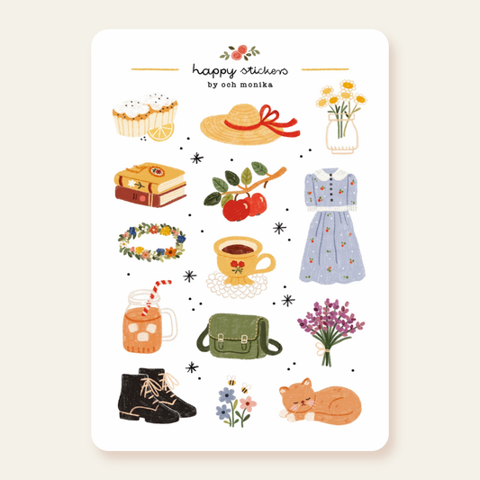 Planche de stickers - Fin d'été