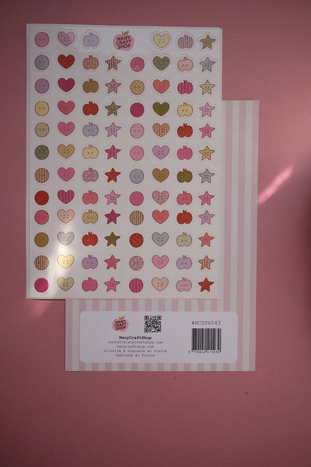 Planche de stickers - Mini Boutons