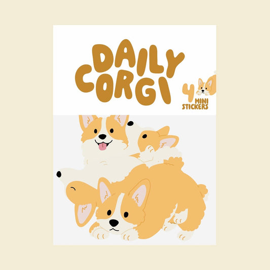 Lot de stickers - Corgis