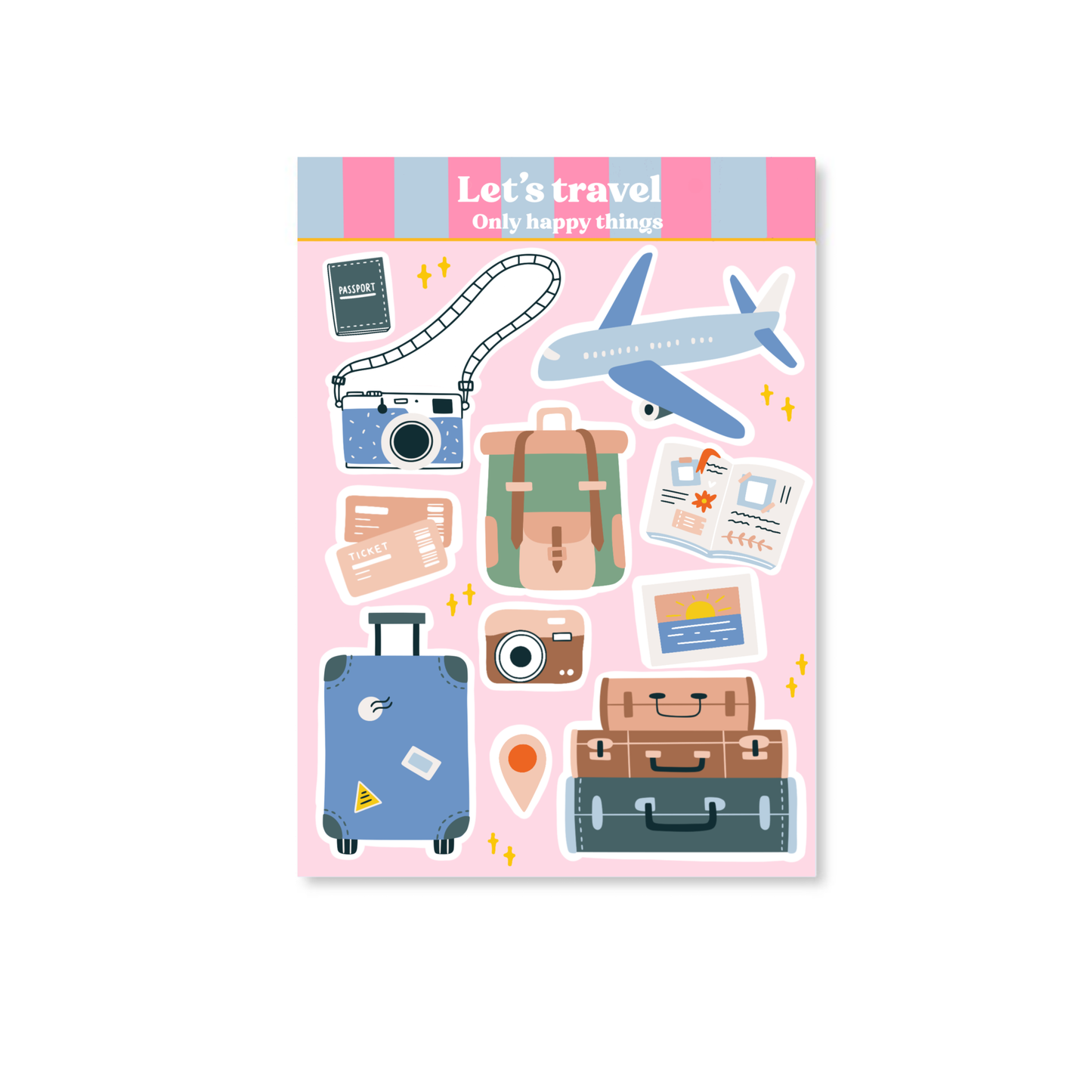 Planche de stickers - Voyage