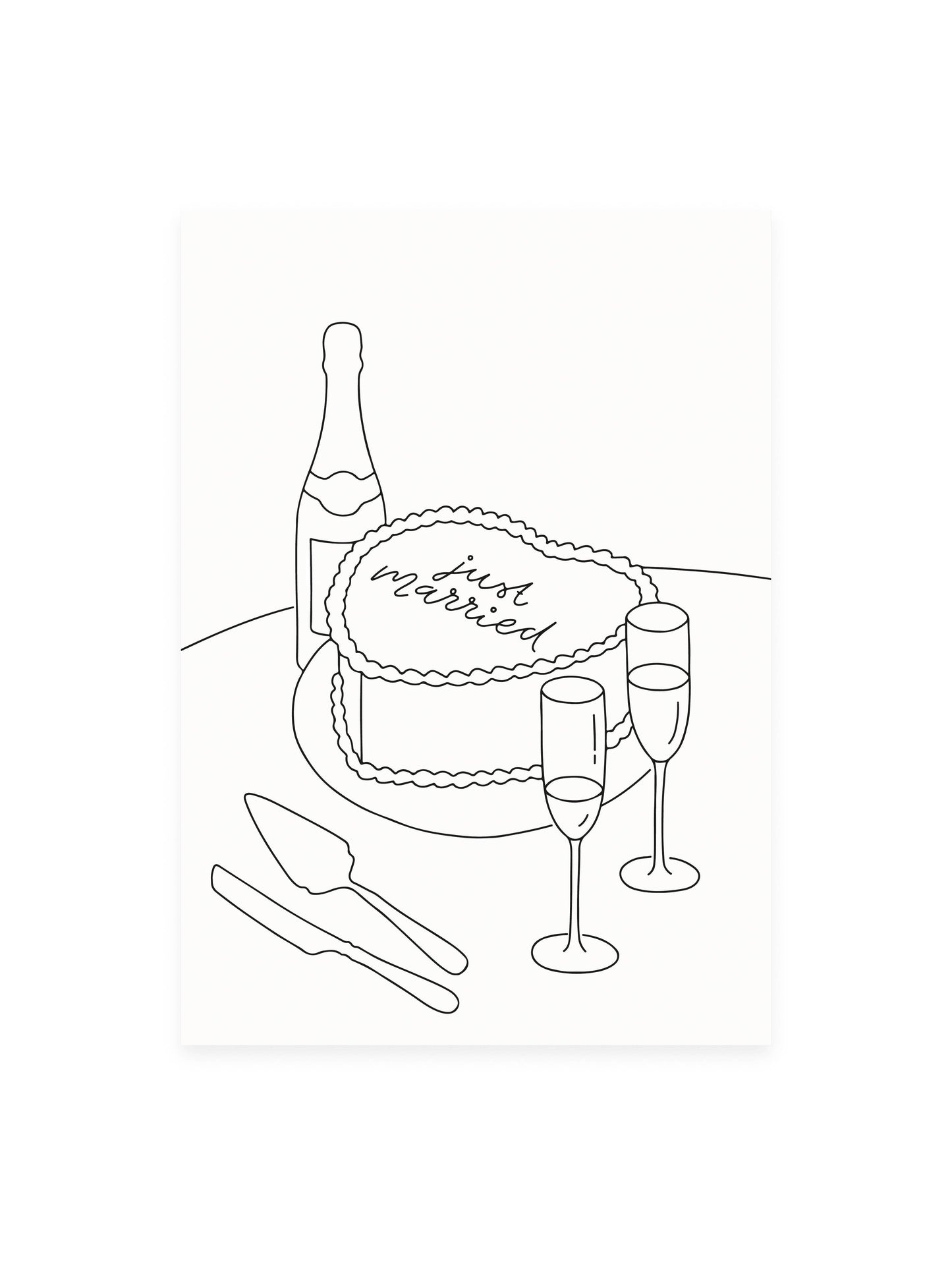 Carte postale - Just married