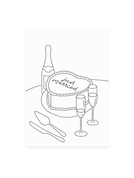 Carte postale - Just married