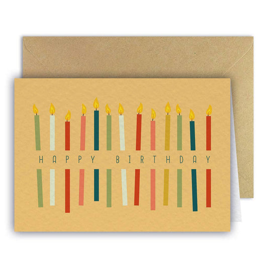 Carte de vœux - Bougies d'anniversaire