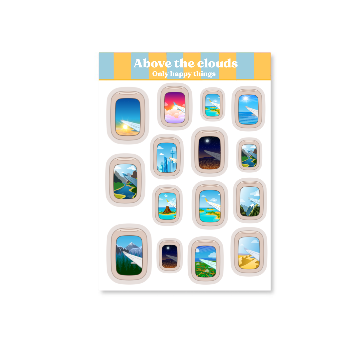 Planche de stickers - Au-dessus des nuages