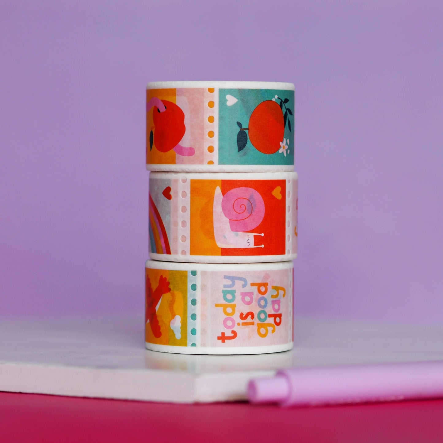 Washi Tape - Tampon Vibrant