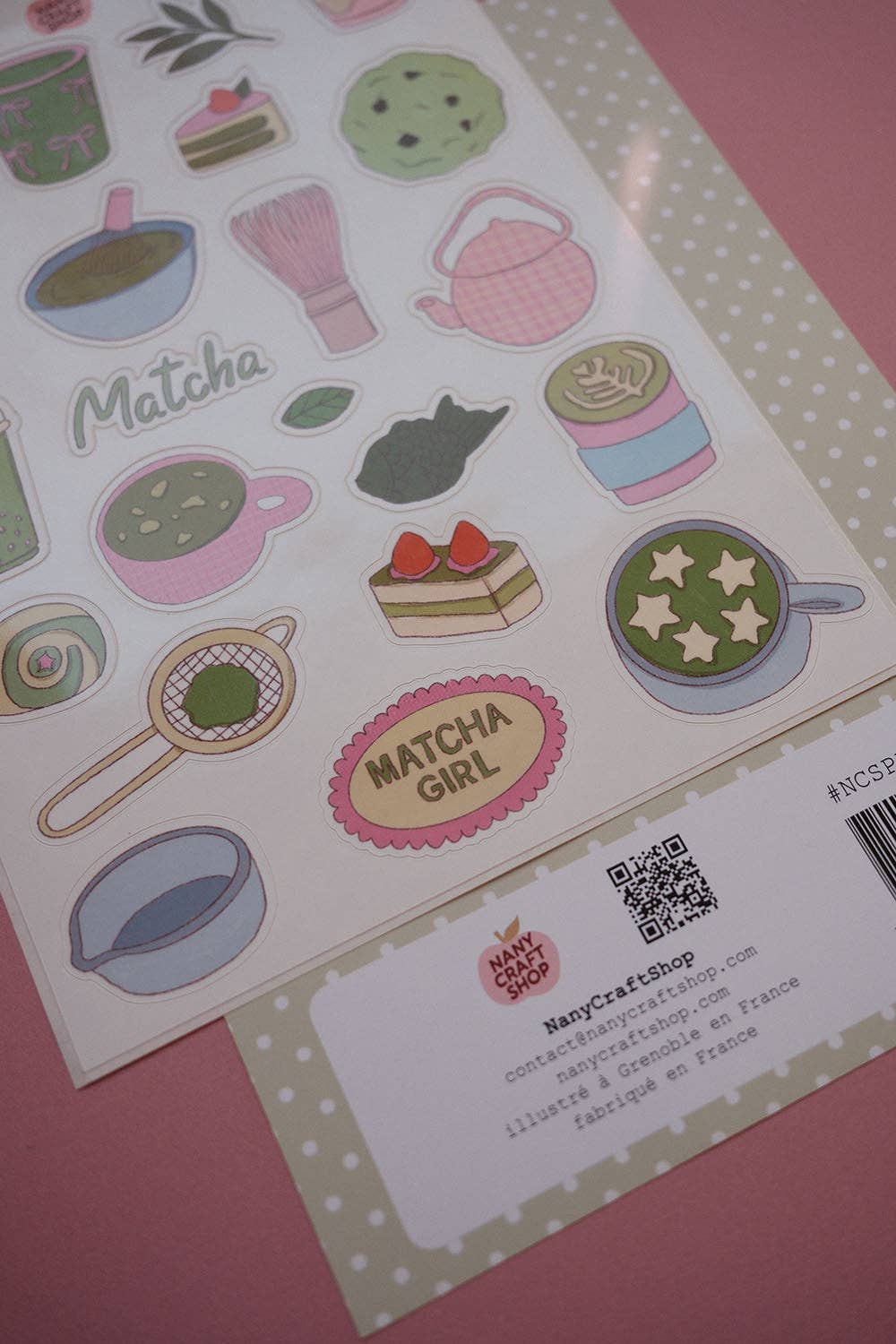 Planche de stickers - Matcha