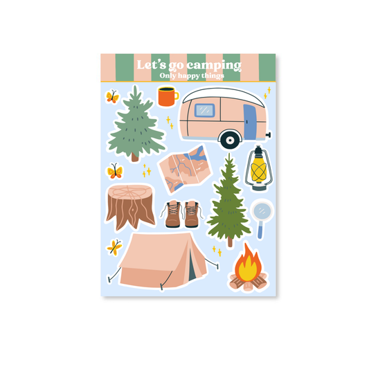 Planche de stickers - Camping