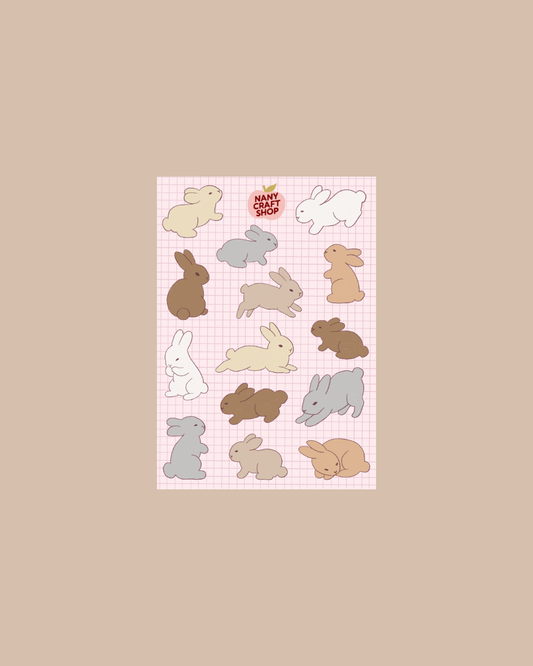 Planche de stickers - Mini-Lapins