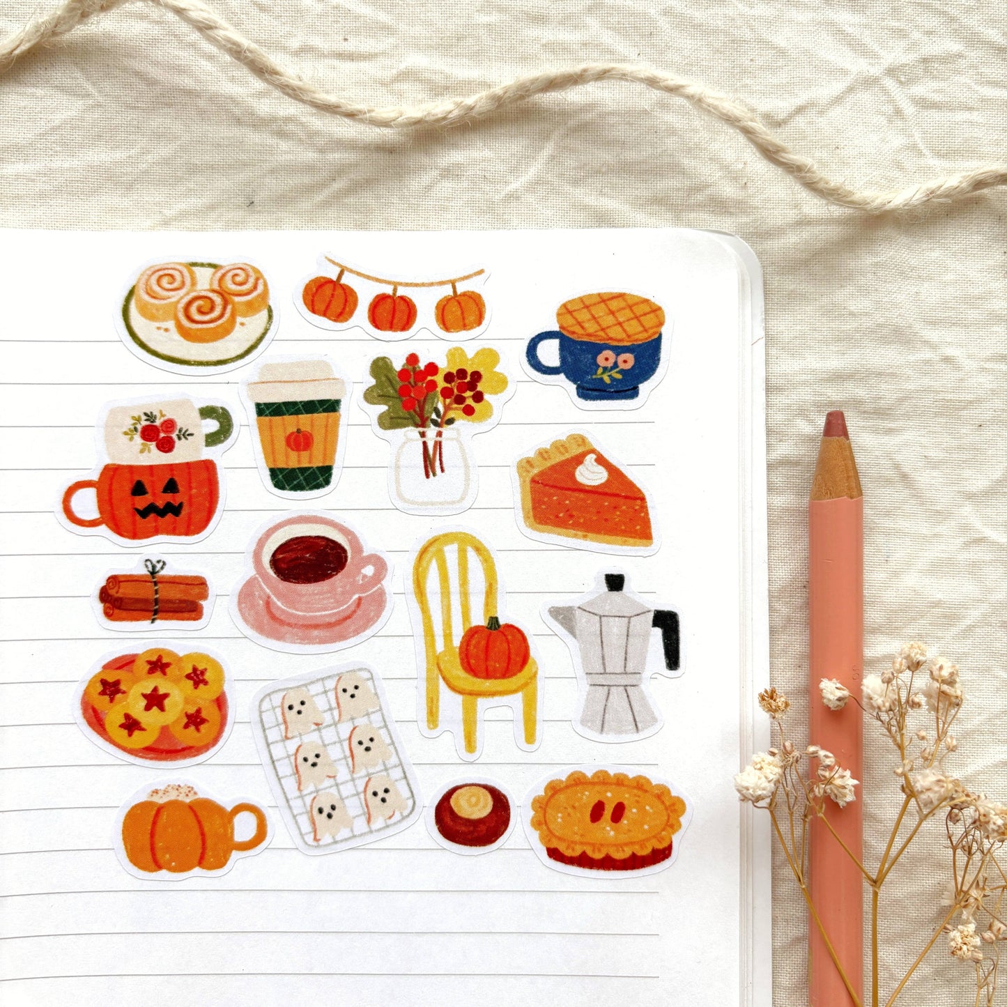 Planche de stickers - Fall Coffee