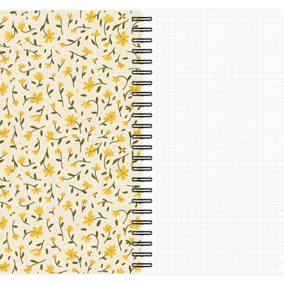 Carnet à spirale vierge - Floral bohème