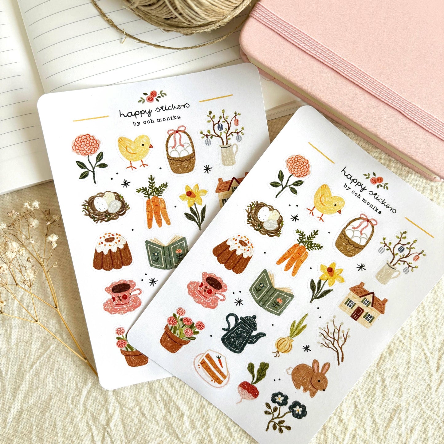 Planche de stickers - Début de printemps