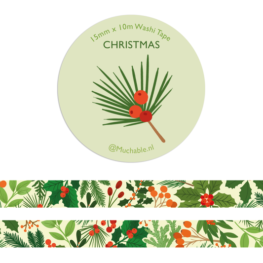 Washi Tape - Feuilles de Noël