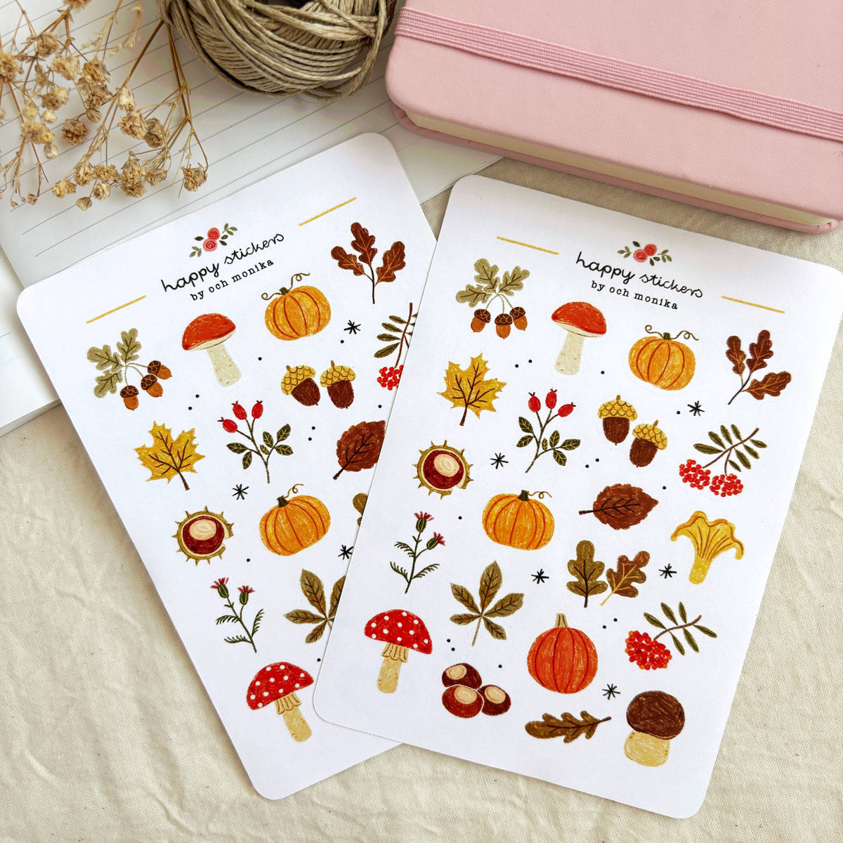 Planche de stickers - Tésors d'automne