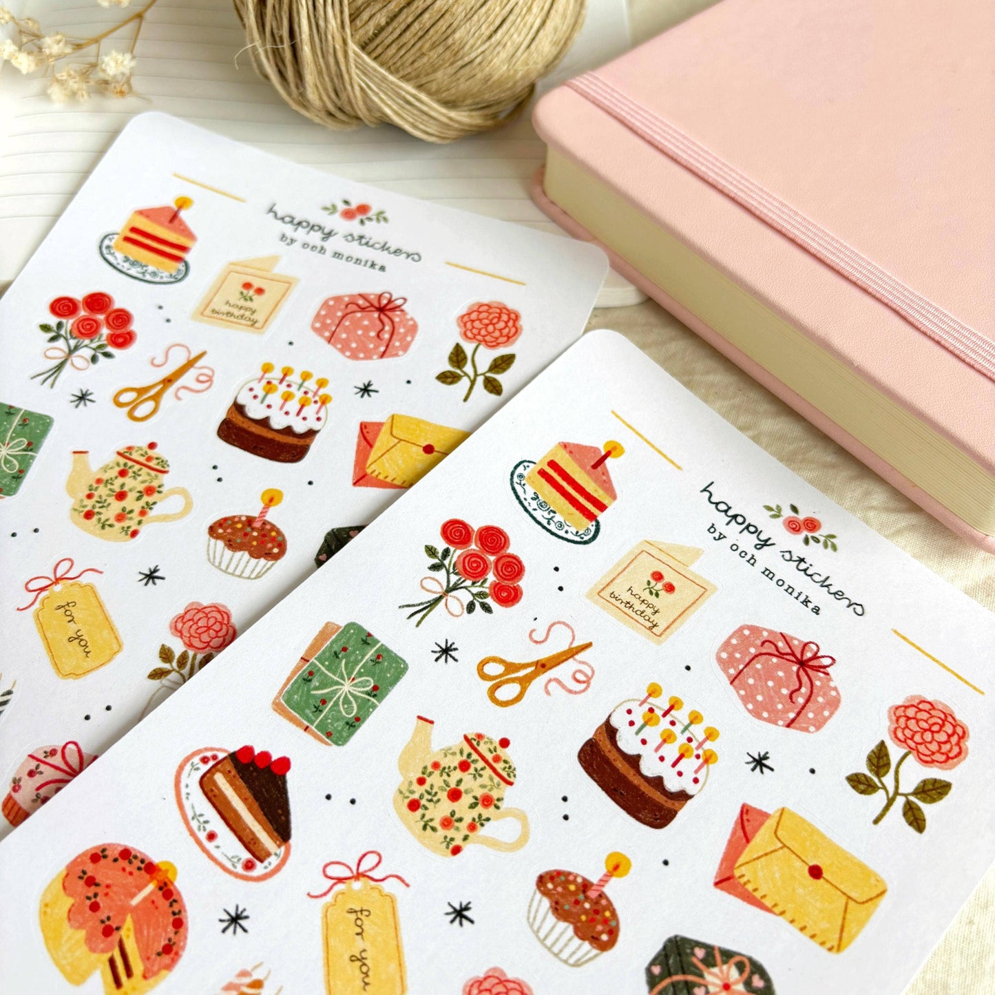 Planche de stickers - Anniversaire Sucré