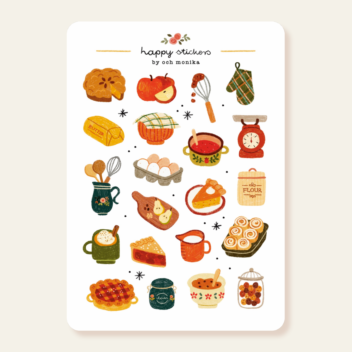 Planche de sticker - Pâtisserie d'automne