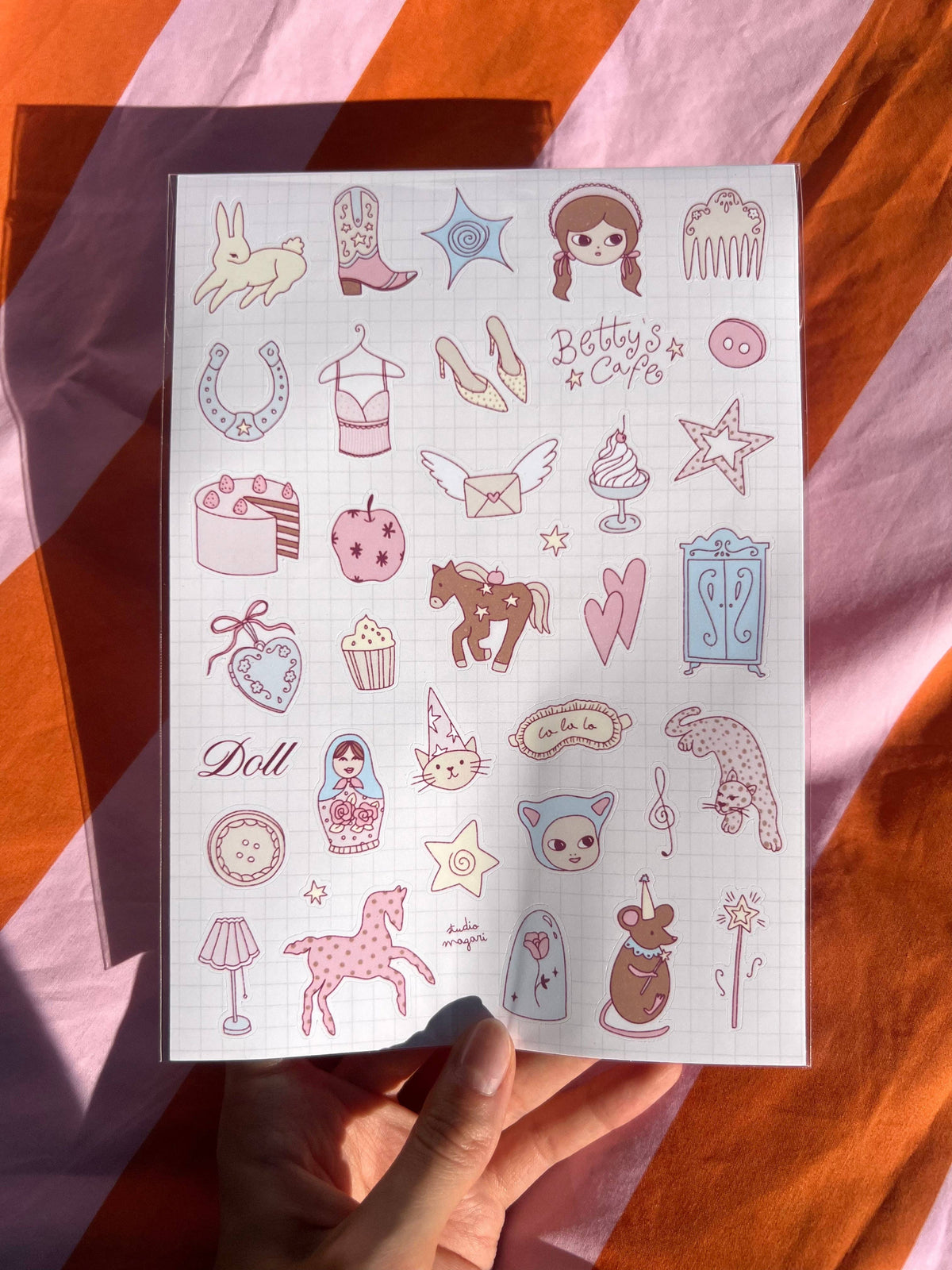 Planche de sticker - Café de Betty